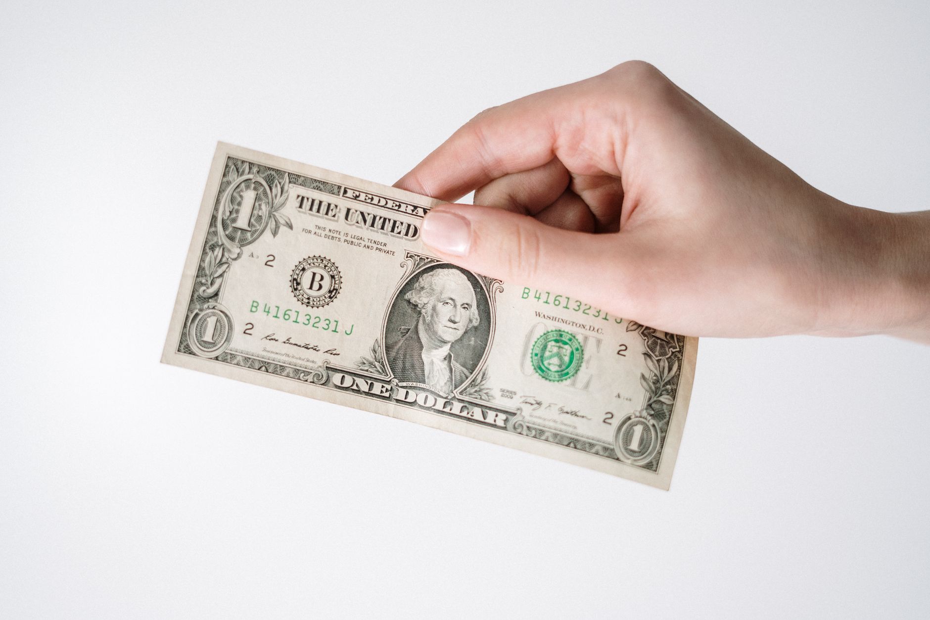 US dollar bills representing USDC stablecoin market scale
