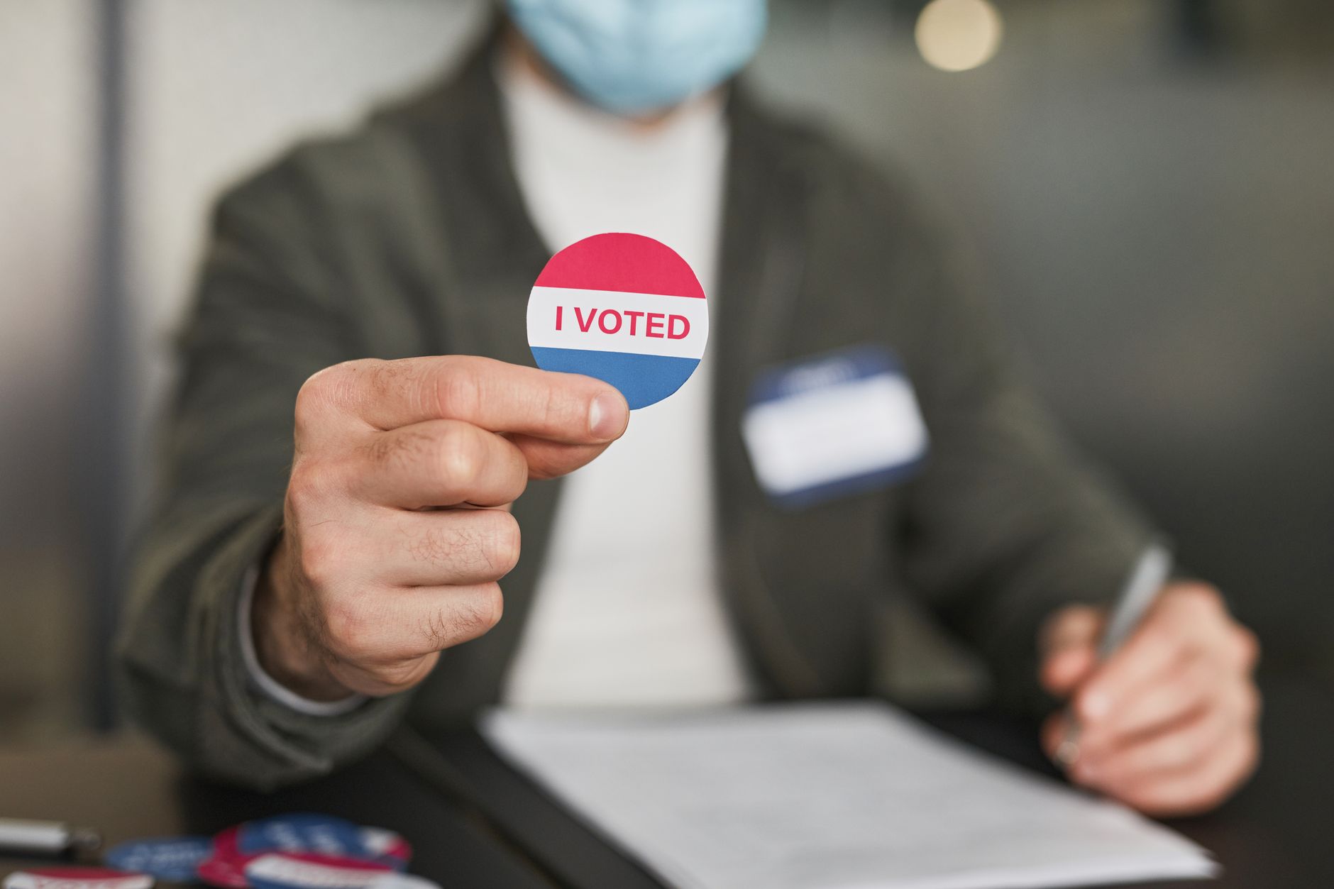 Close-up of a voting ballot representing decentralized governance decisions