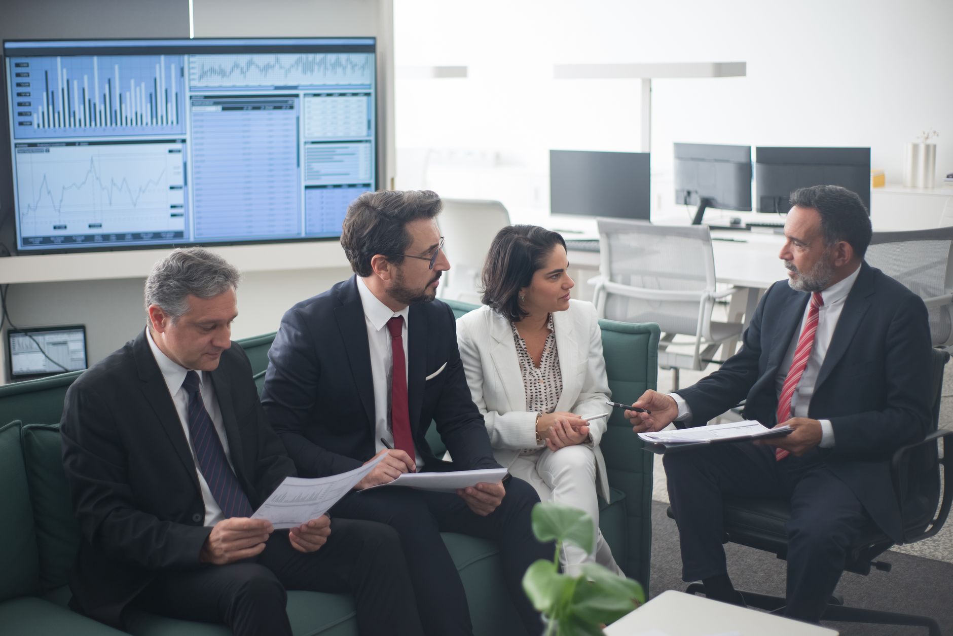 Corporate compliance office environment representing insider trading policy enforcement