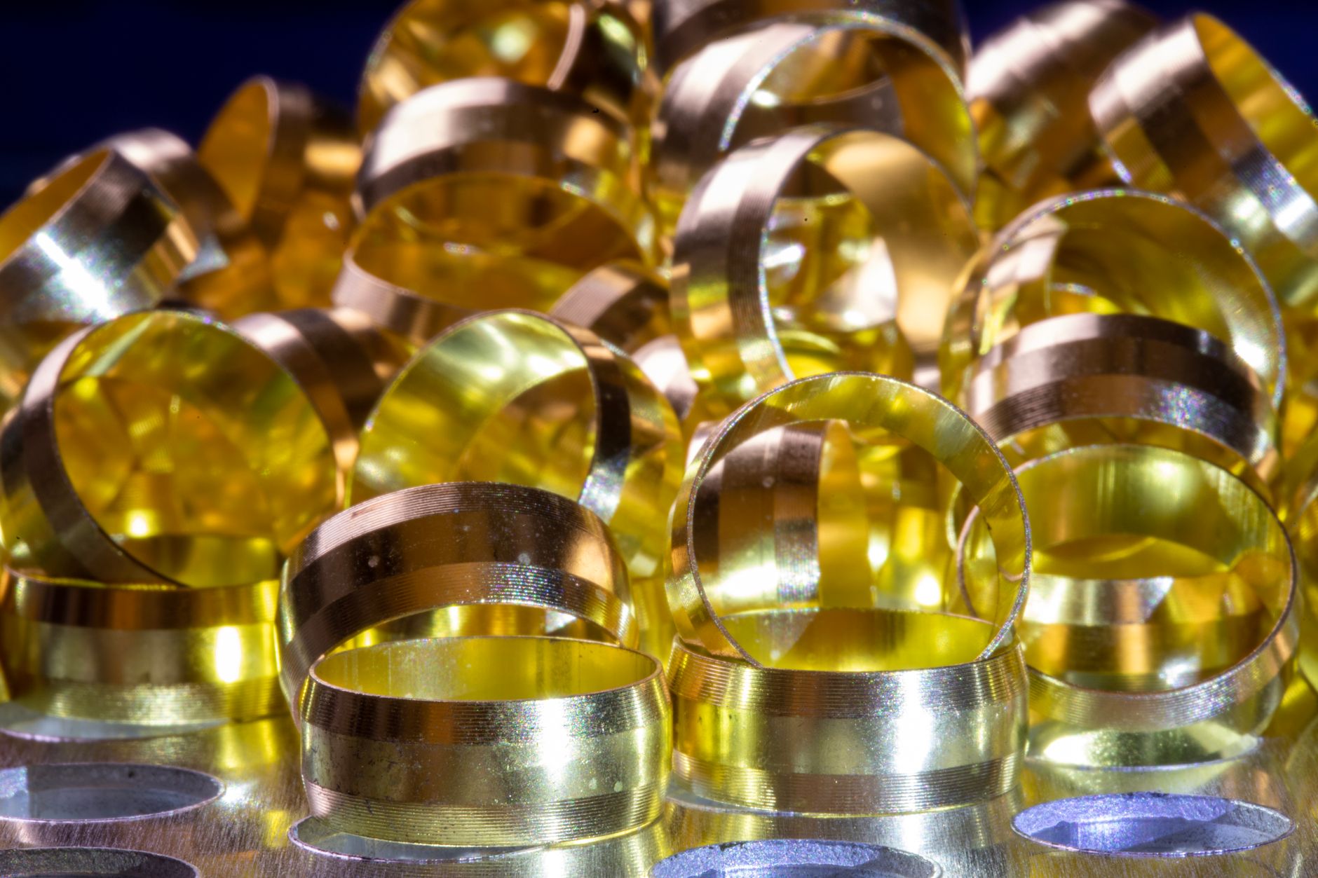 Gold bars representing precious metals futures trading activity