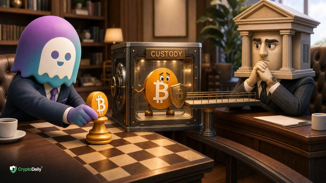 Secure institutional vault representing offchain Bitcoin custody arrangements for lending
